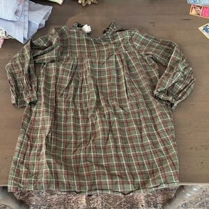 bella bliss Green and Red Plaid Kids dress size 6